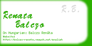renata balczo business card